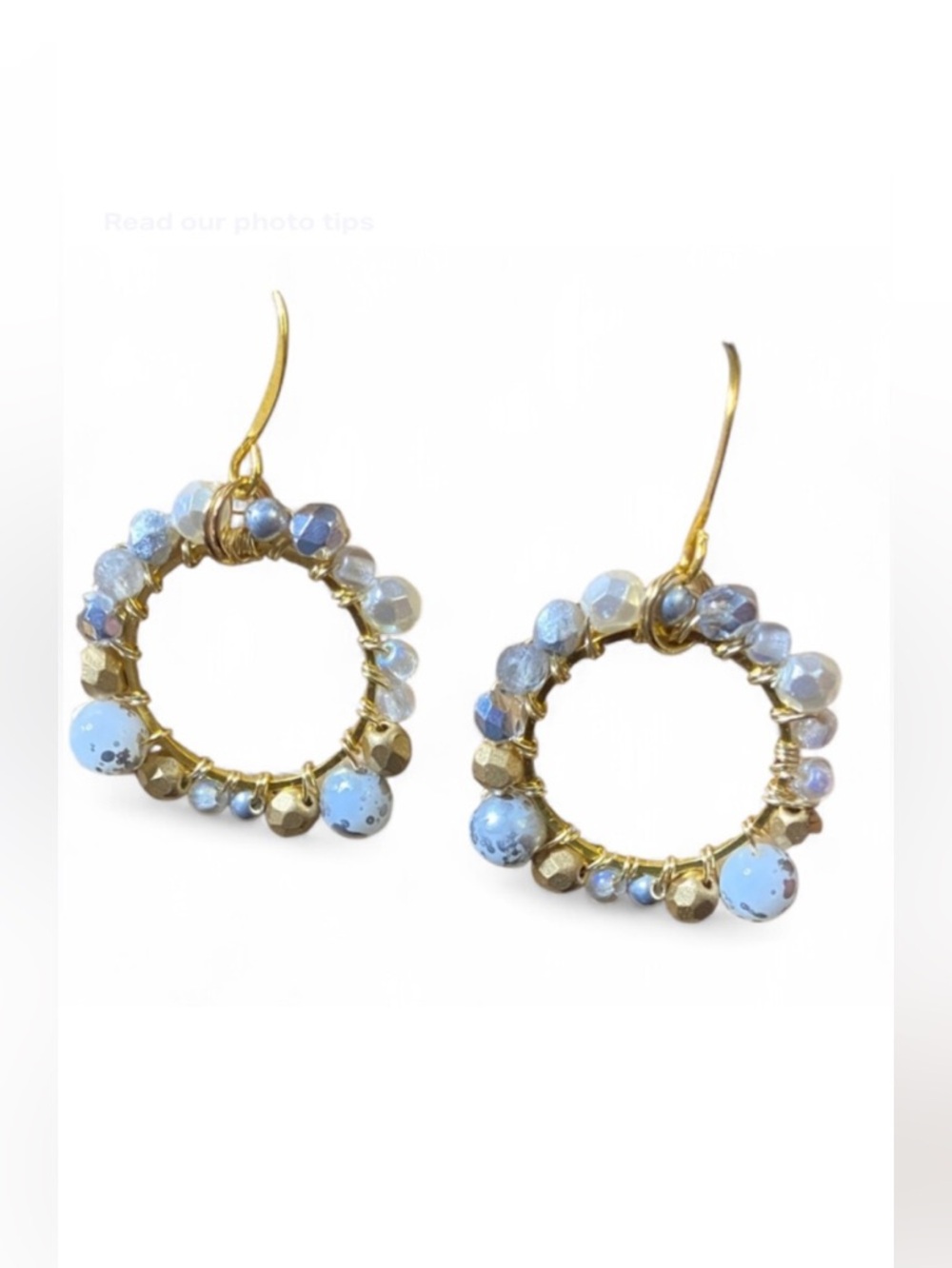 Chic Gold and Silver Wired Wrapped Hoop Earrings